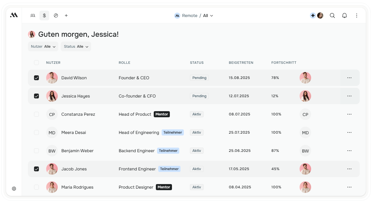 MentorSpace Dashboard